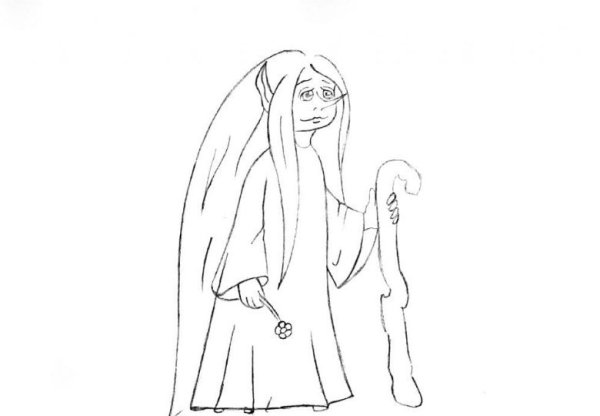 Нарисовать кикимору болотную