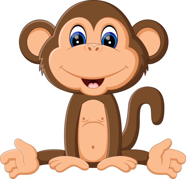 Морда мультяшной обезьяны