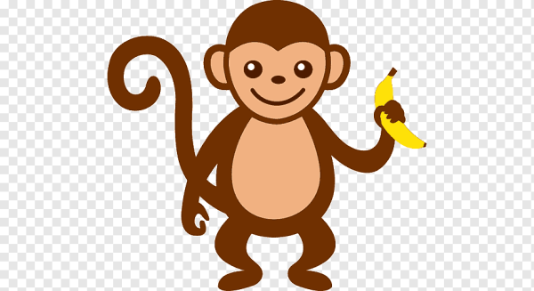 Обезьянка для рисования ребенку