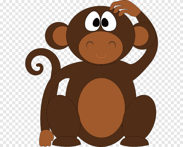 Коричневая обезьяна рисунок