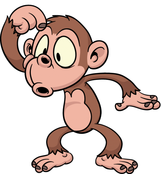 Обезьянка с языком рисунок