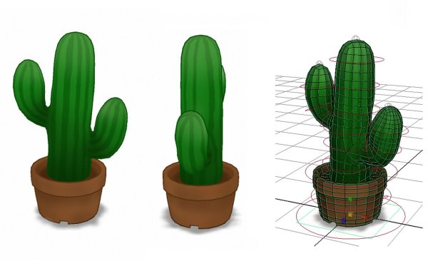 Кактус рисунок