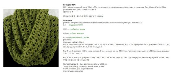 Шарф из толстой пряжи спицами схемы и описание