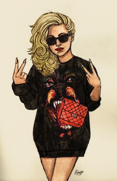 Рисунки модных девушек для срисовки