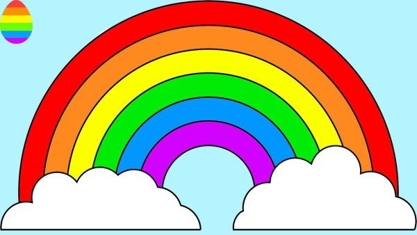 Радуга трафарет