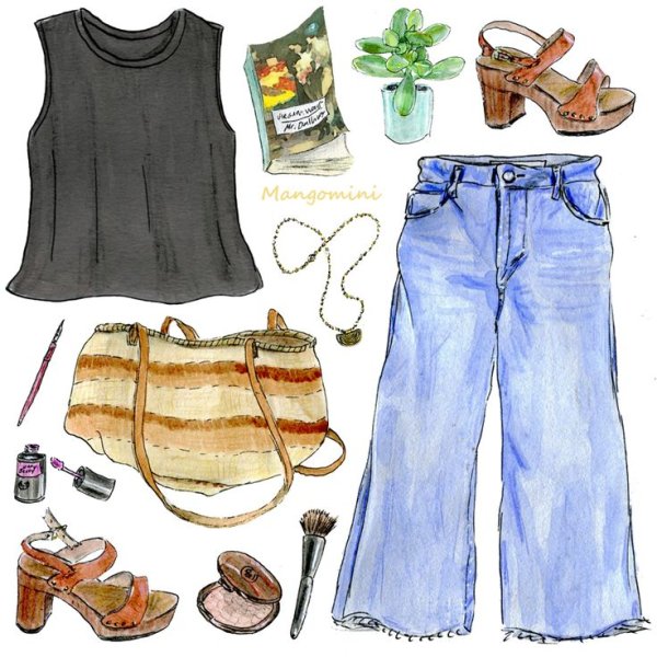 Летняя одежда иллюстрации