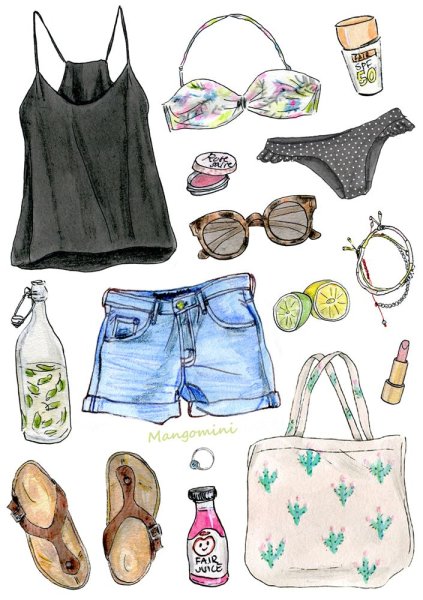 Летняя одежда для рисования