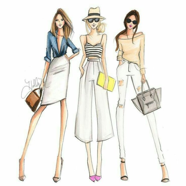 Стильная одежда карандашом