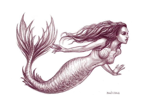 Раскраска русалки