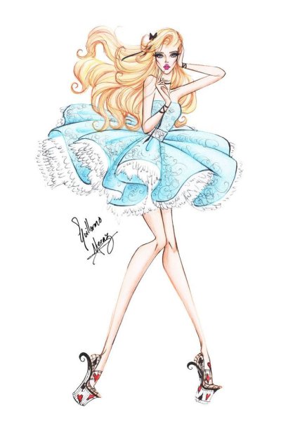 Рисунки модных принцесс