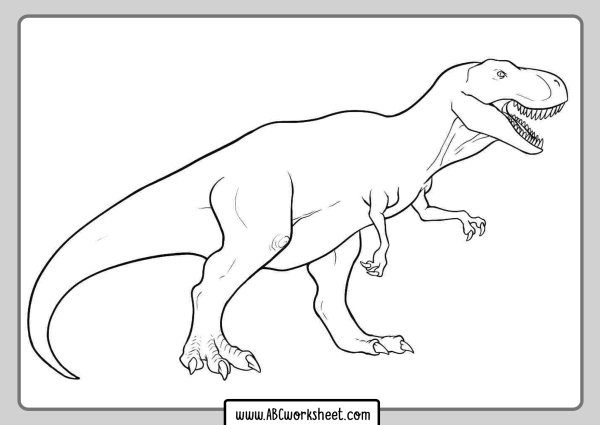 Динозавр рисунок карандашом