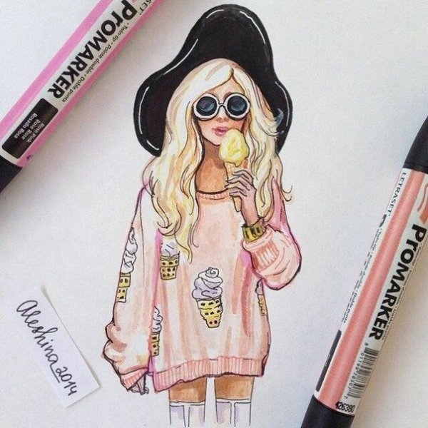 Рисунки в личном дневнике для девочек Модна