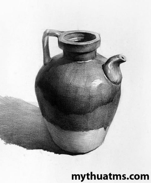 Кувшин углем