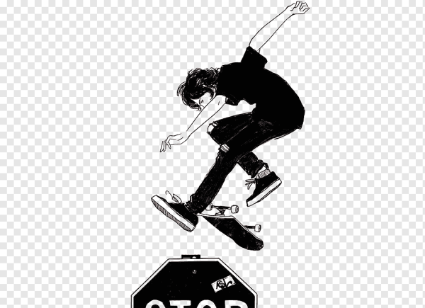Векторные иллюстрации скейтеров
