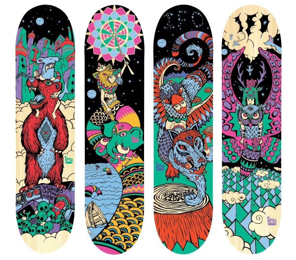Скейтборд Premium Skateboards Josh Evin painted