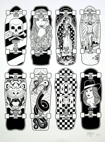 Скейтборд эскиз