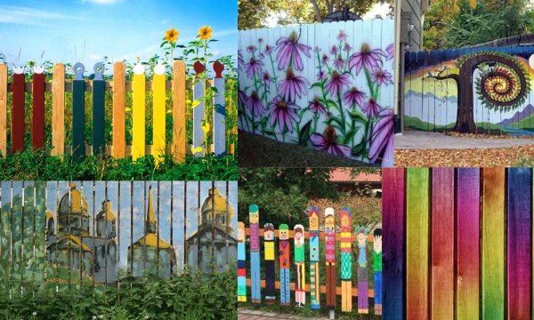 Красиво покрасить забор