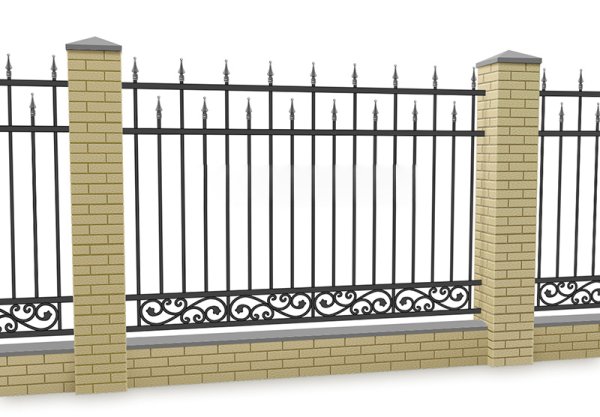 Забор металлический кованый