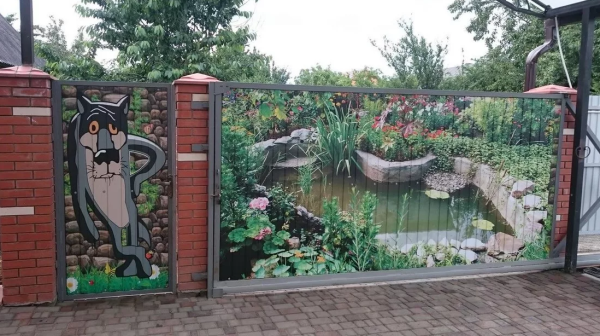 Забор с фотопечатью