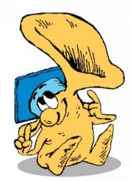 Мультяшный герой с большим ухом