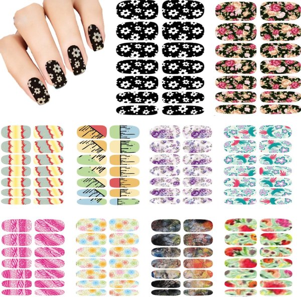 Наклейки на ногти узоры