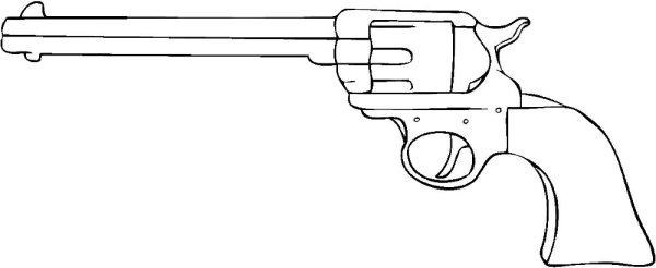 Пистолет раскраска для детей