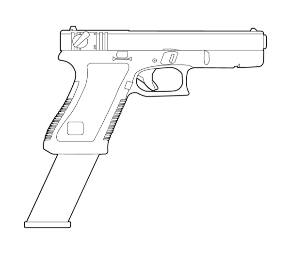 Глок 18c чертеж