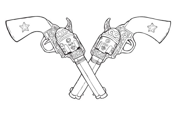 Пистолет раскраска