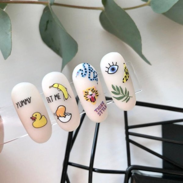 Ногти бумажные наклейки