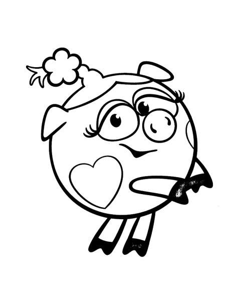 Разукрашки Смешарики Нюша