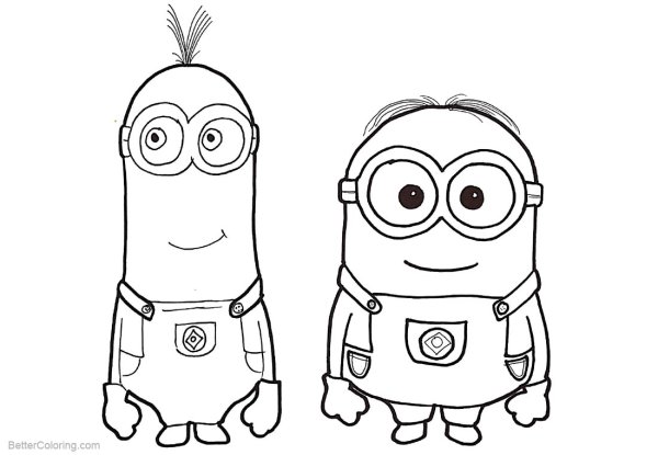 Миньон Дейв раскраска