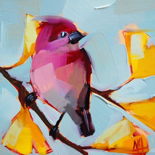 Анжела Моултон картины птички