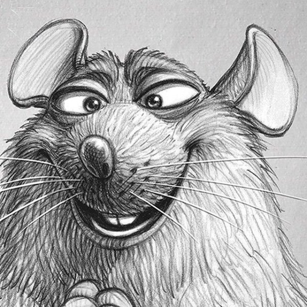 Хитрая крыса рисунок