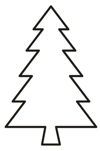 Елочка раскраска для детей