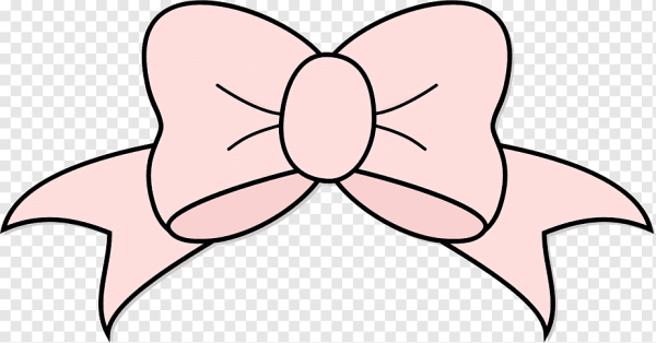 Розовый бантик мультяшный