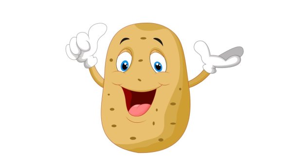 Картошка мультяшная