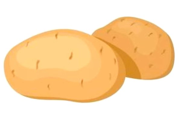 Картошка нарисованная на белом фоне