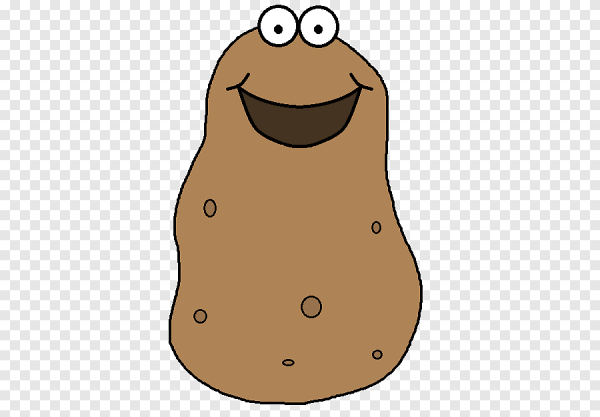 Картошка с глазами без фона
