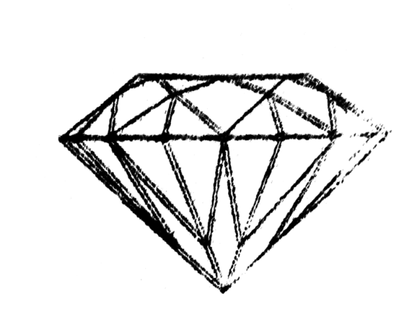 Бриллиант эскиз без фона