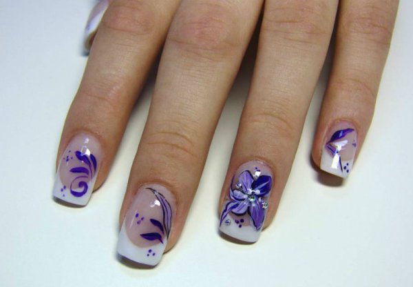 Френч синий с белым