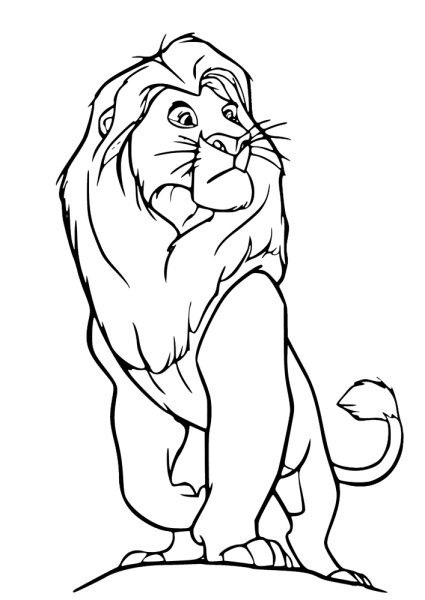Раскраска Король Лев Муфаса