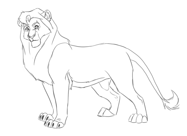 Раскраска Король Лев Киара