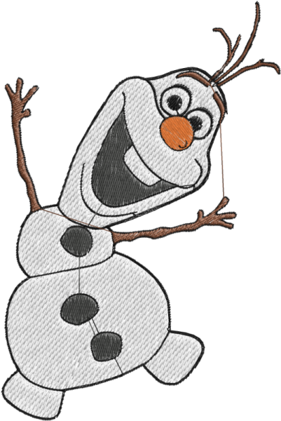 Снеговик Олаф трафарет