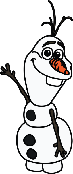 Олаф Снеговик рисунок