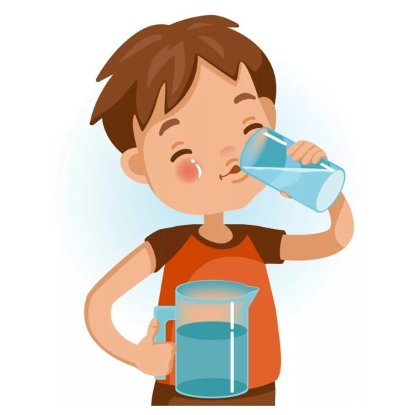 Мальчик пьет