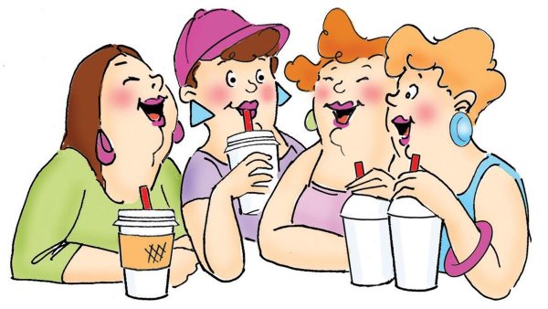 Подружки карикатура