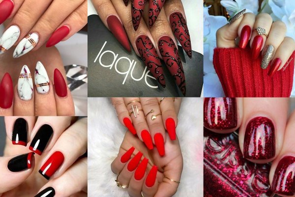 Красный маникюр 2021 модные тенденции