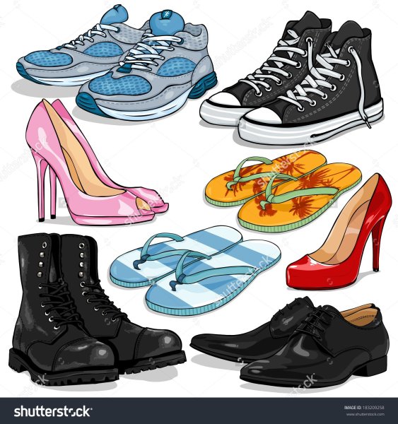 Модная обувь рисунок