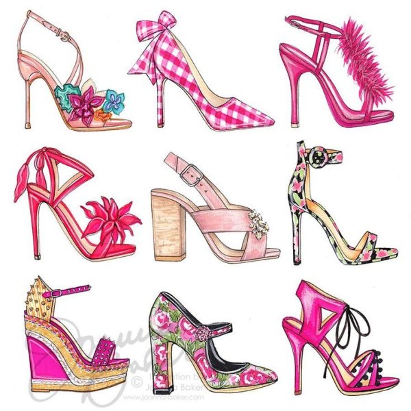 Много красивых туфель