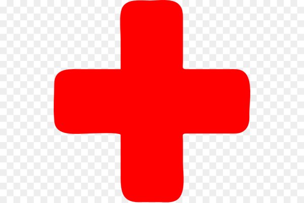 Знак плюс красный